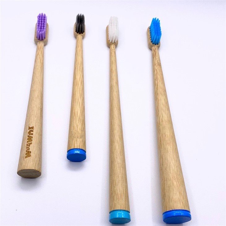 eco organic nylon 4 bristles bamboo toothbrush