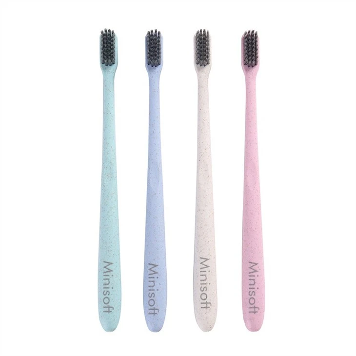 Eco Bamboo Carbon Wheat Straw Toothbrush